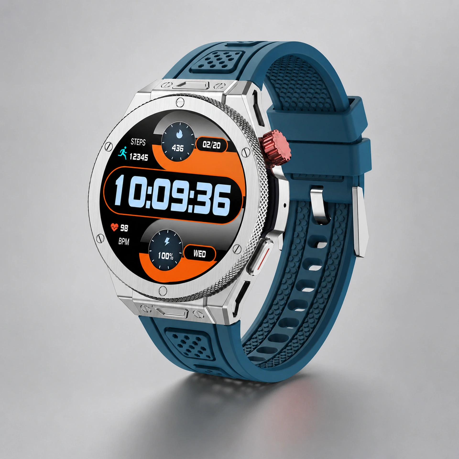 Vio Watch Time Line — Petrol Blue